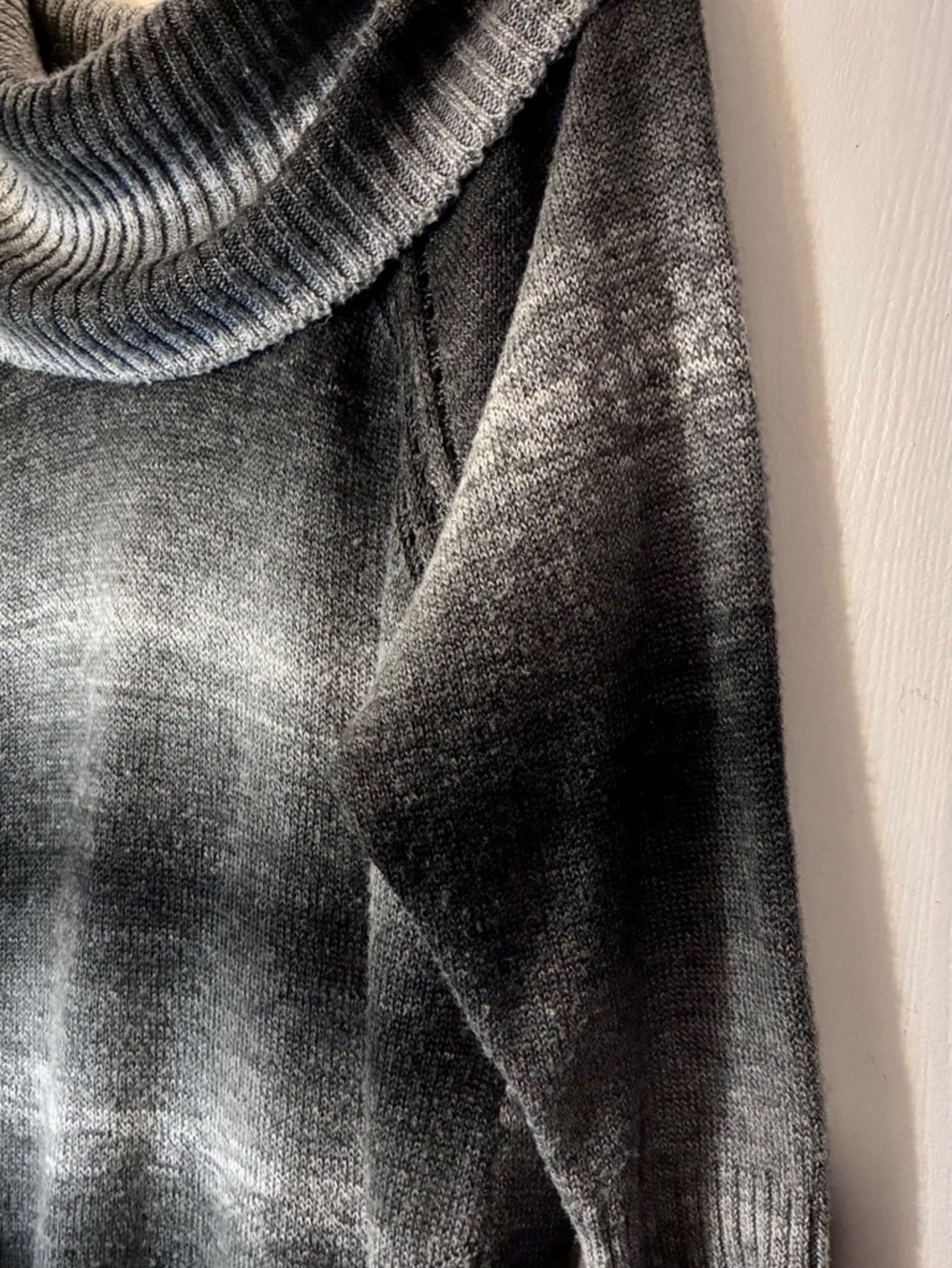 Sag Harbor Grey Ombre Cowl Neck Sweater - Picture 4 of 5